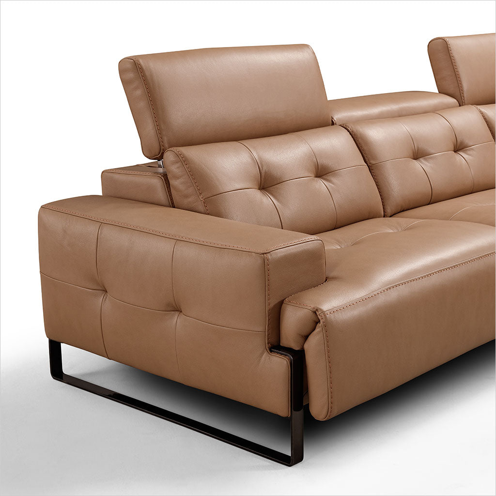brown leather sectional