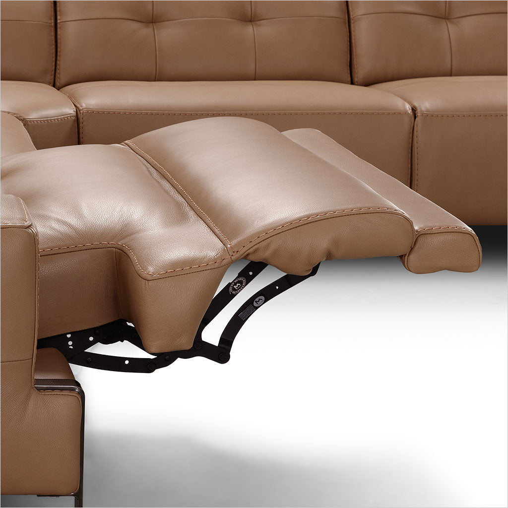 brown leather sectional