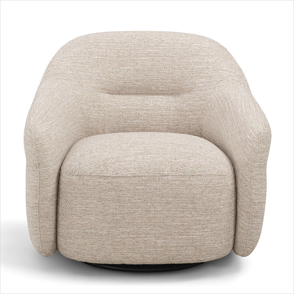 Melia Swivel Chair - Cream Fabric