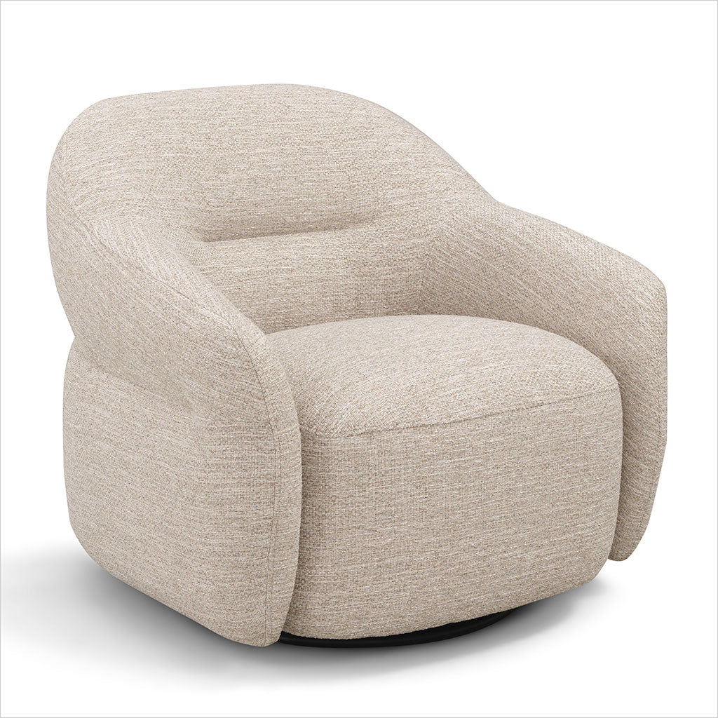 Melia Swivel Chair - Cream Fabric