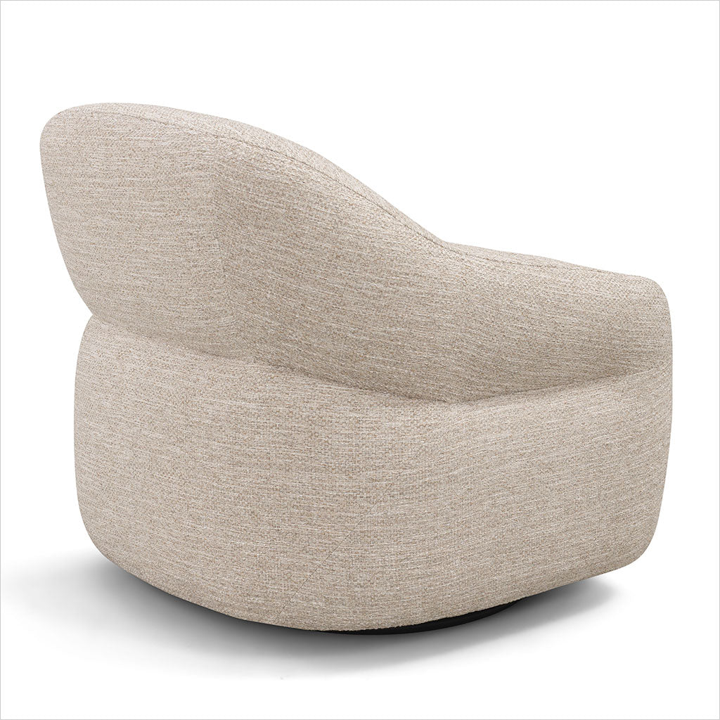 Melia Swivel Chair - Cream Fabric