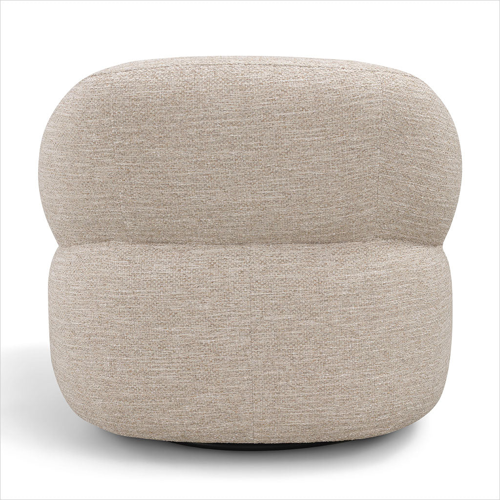 Melia Swivel Chair - Cream Fabric