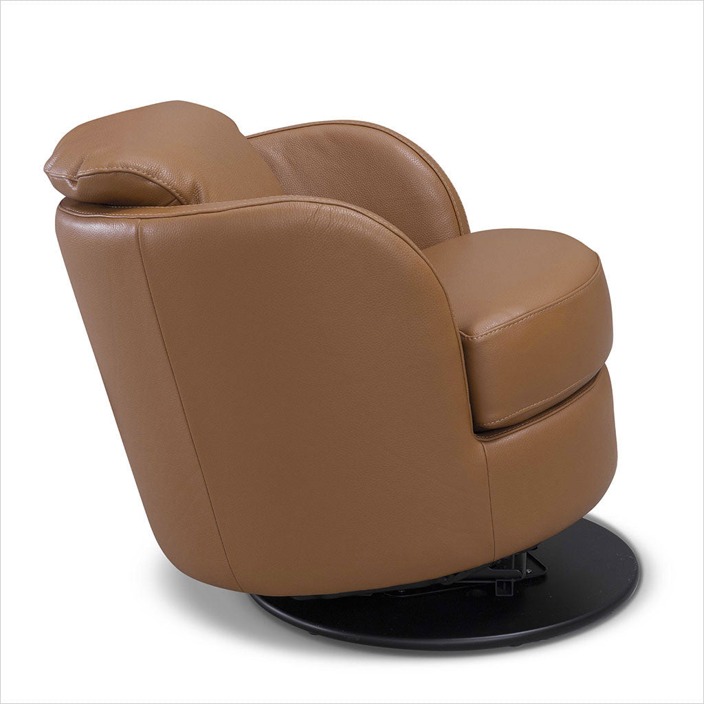 Tamburo Swivel Chair - Saddle