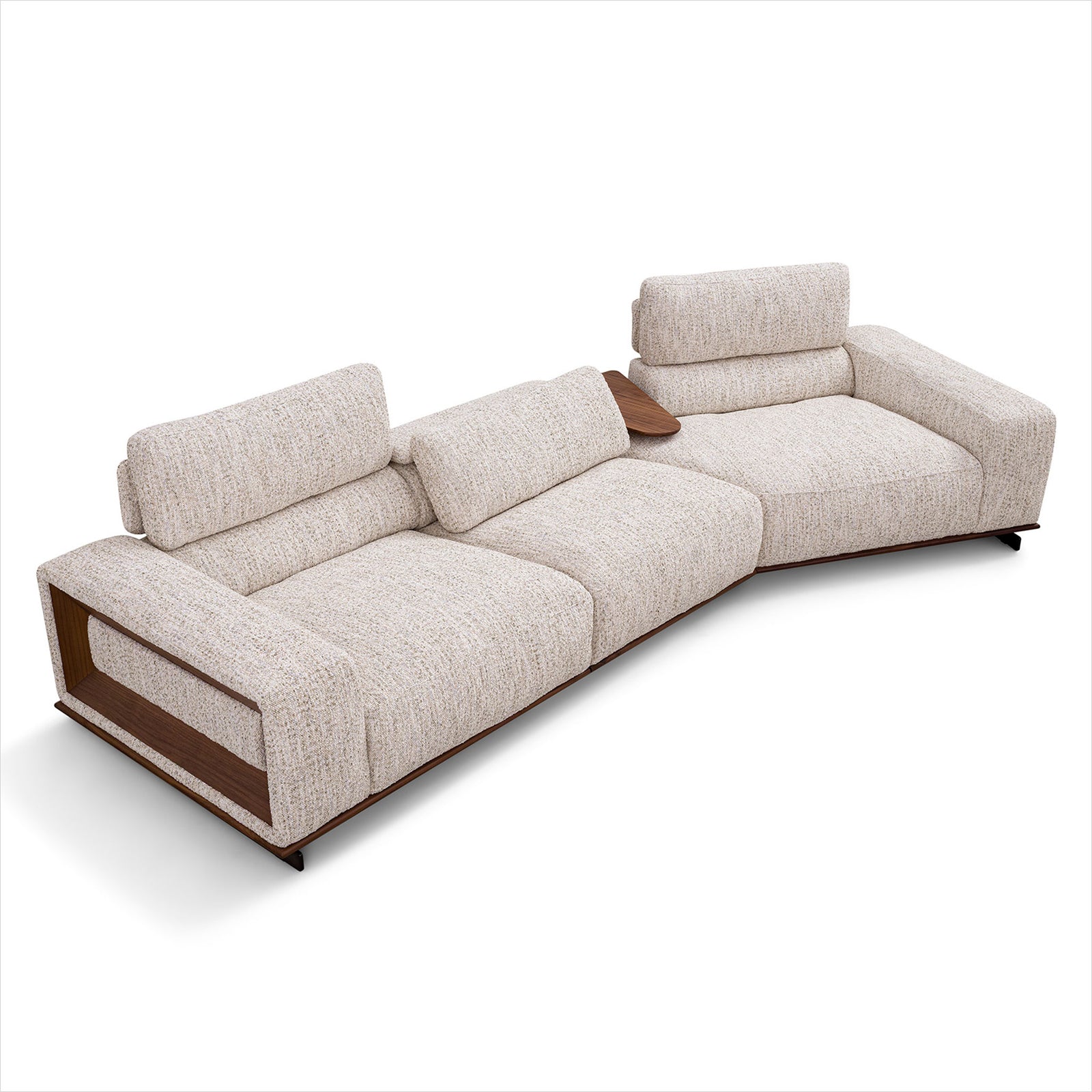Umbria Sectional - Cream Fabric