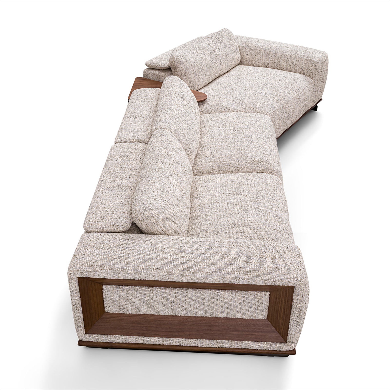 Umbria Sectional - Cream Fabric