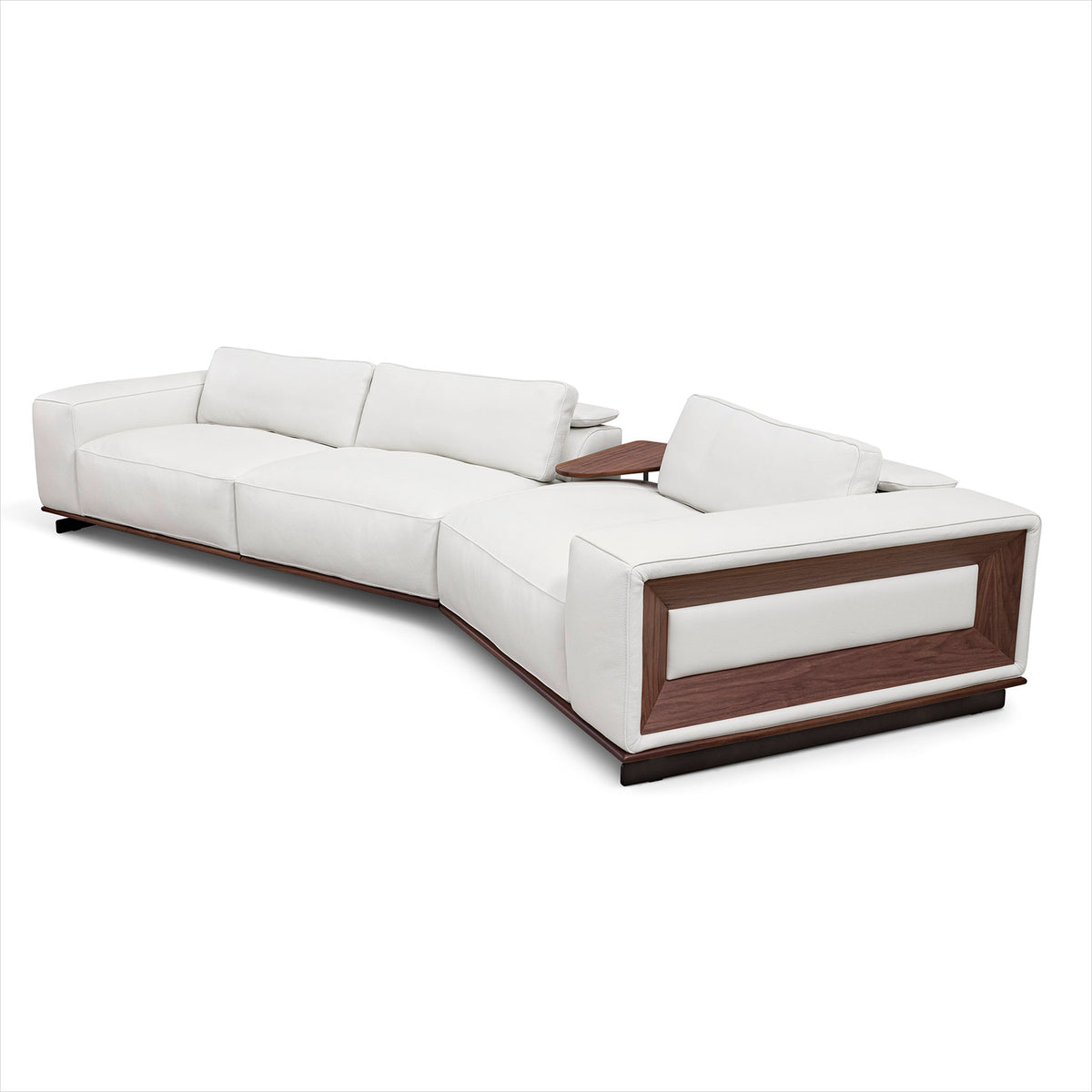 Umbria Sectional - White Leather