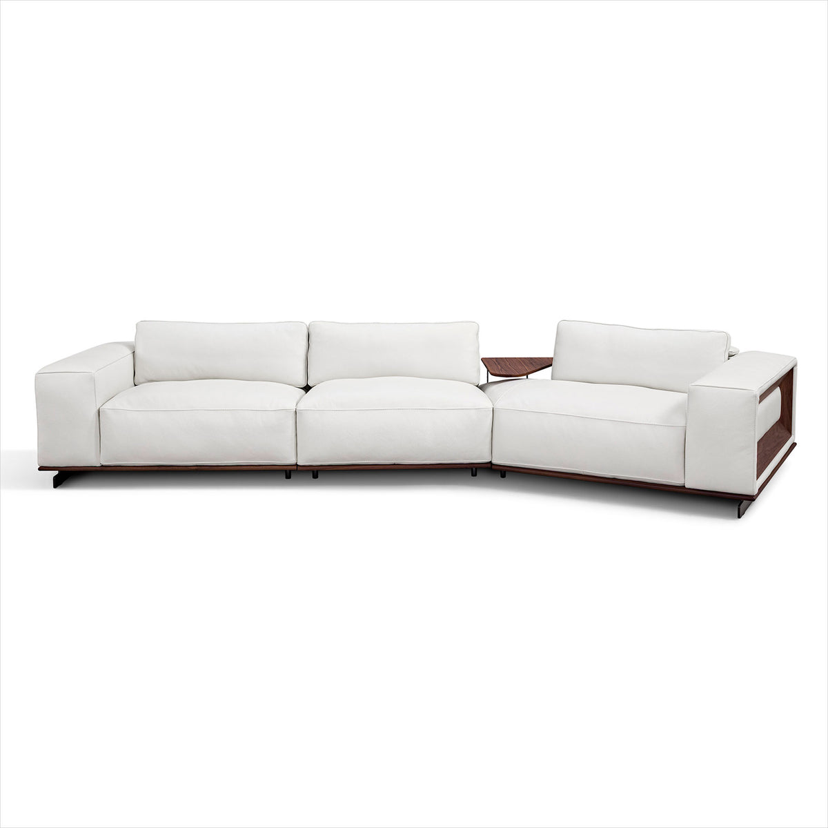 Umbria Sectional - White Leather