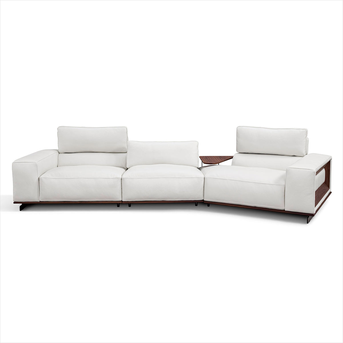 Umbria Sectional - White Leather