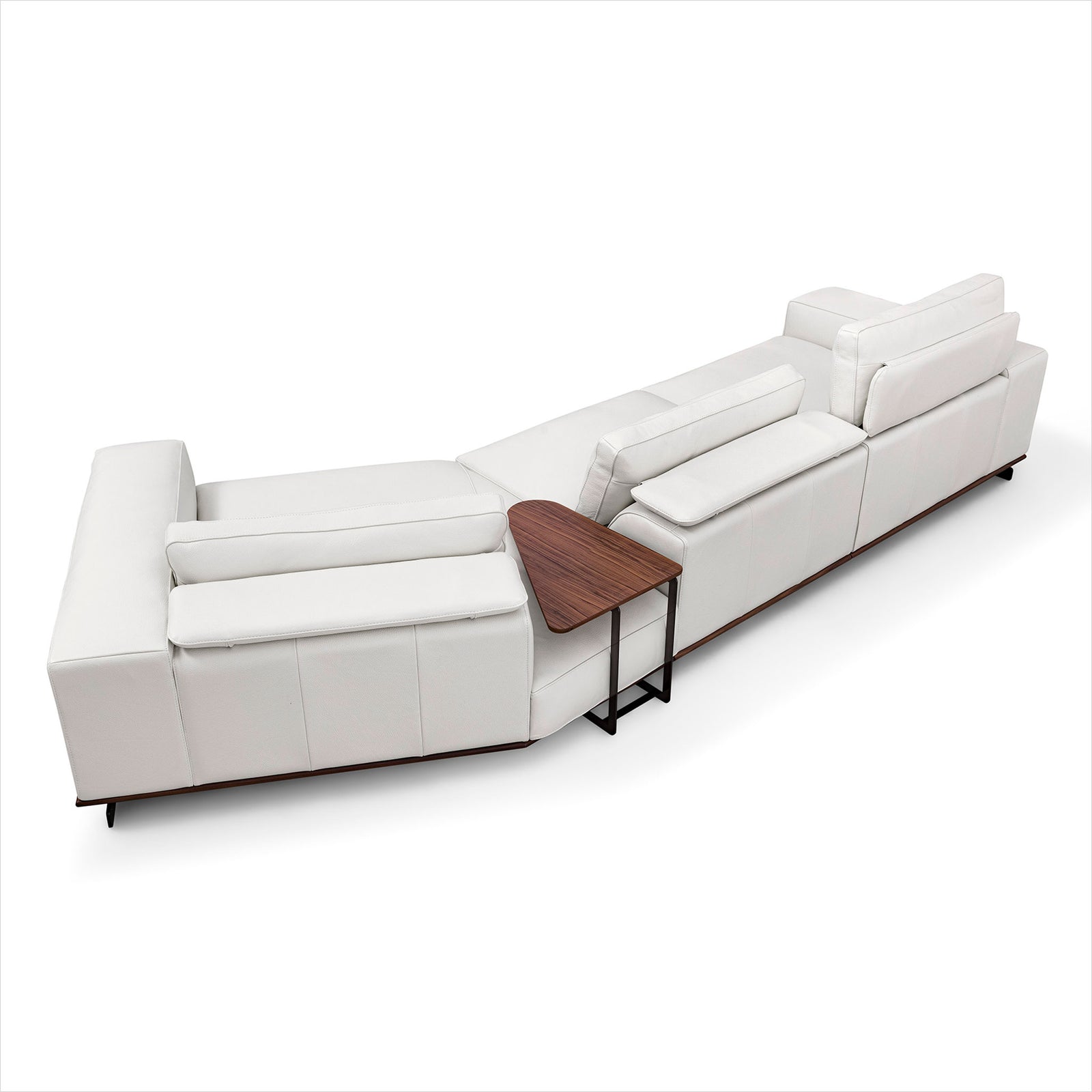Umbria Sectional - White Leather