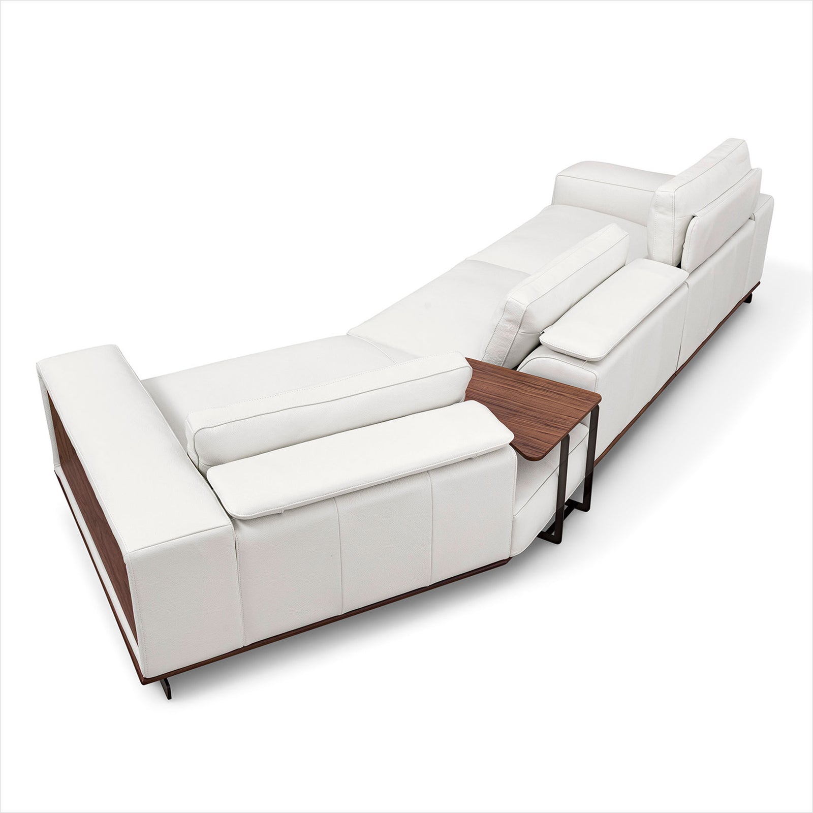 Umbria Sectional - White Leather