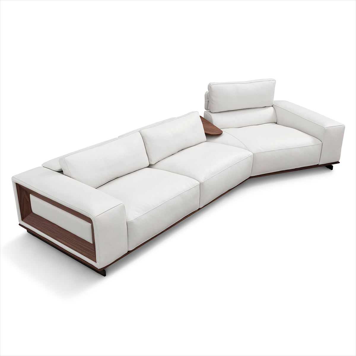 Umbria Sectional - White Leather