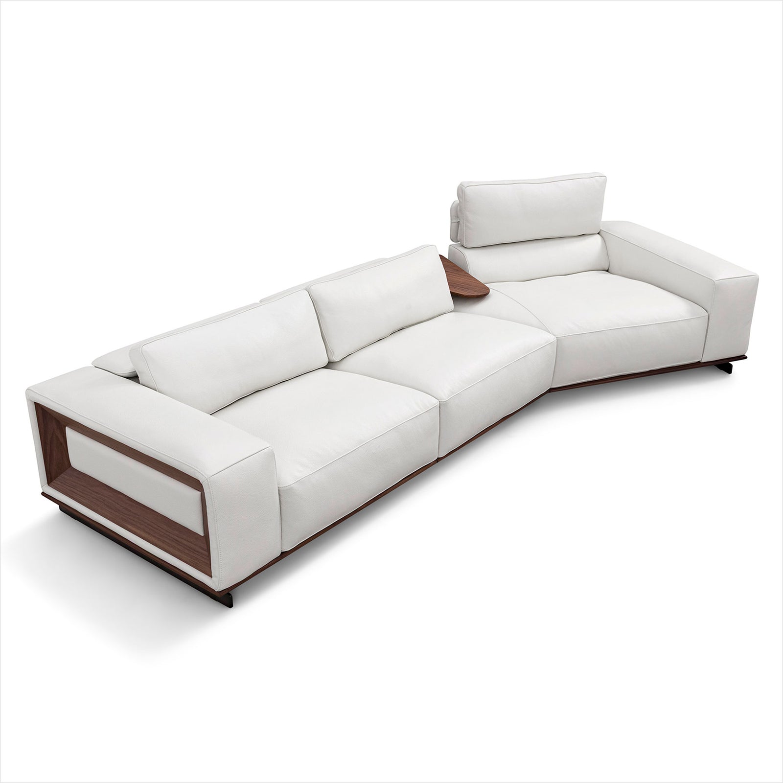 Umbria Sectional - White Leather