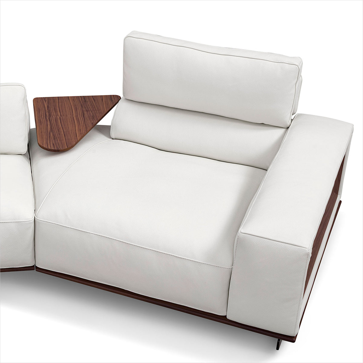 Umbria Sectional - White Leather