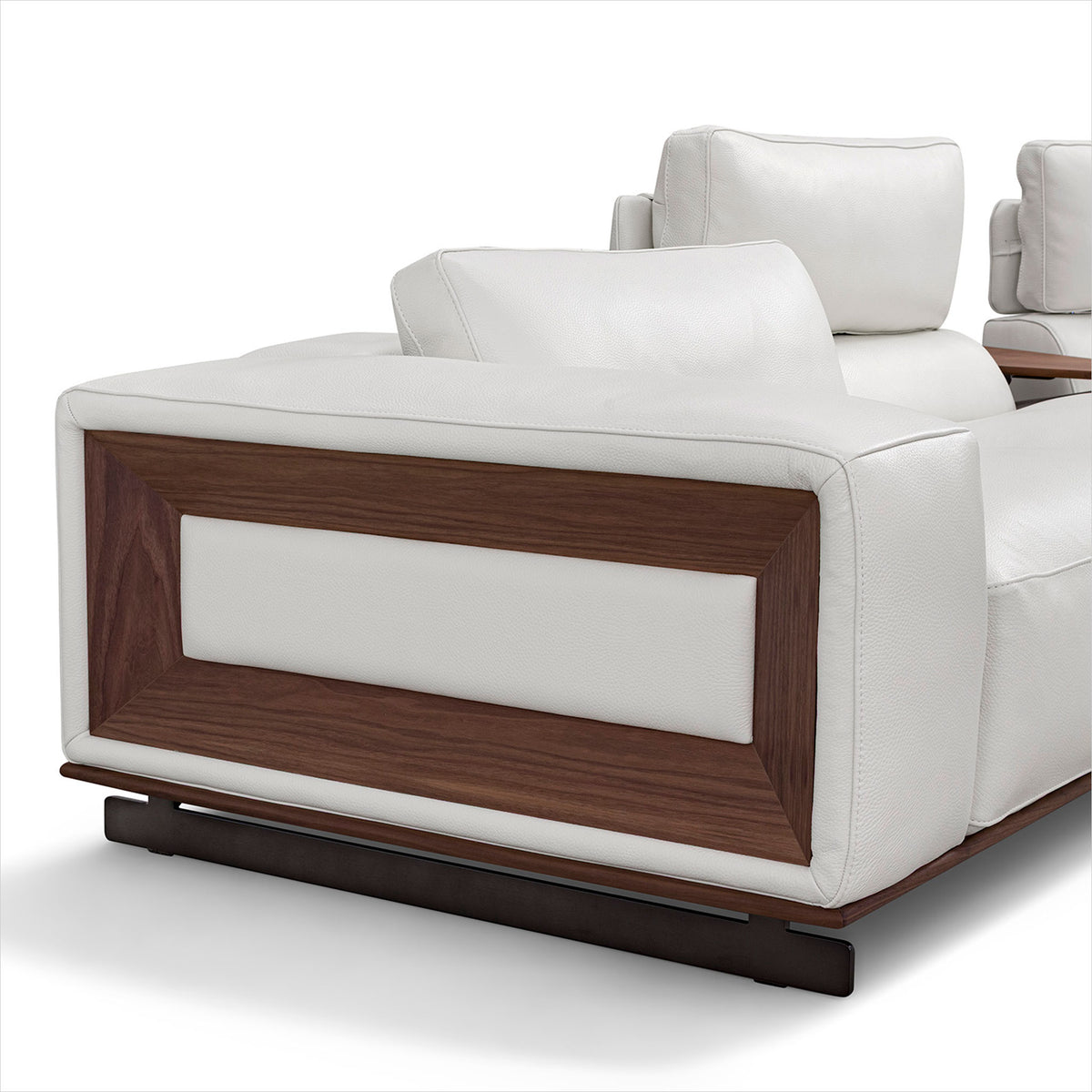 Umbria Sectional - White Leather