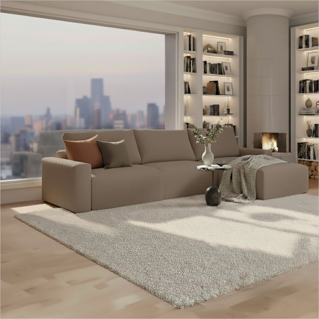 Bridge Sleeper Sofa with Lounger - Wicker