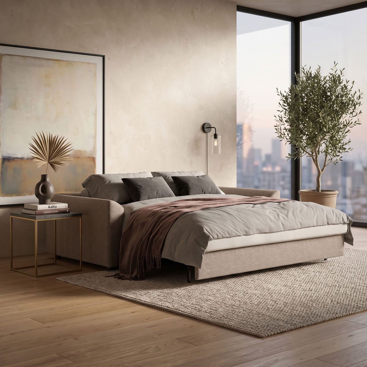 Noah Sleeper Sofa - Wicker