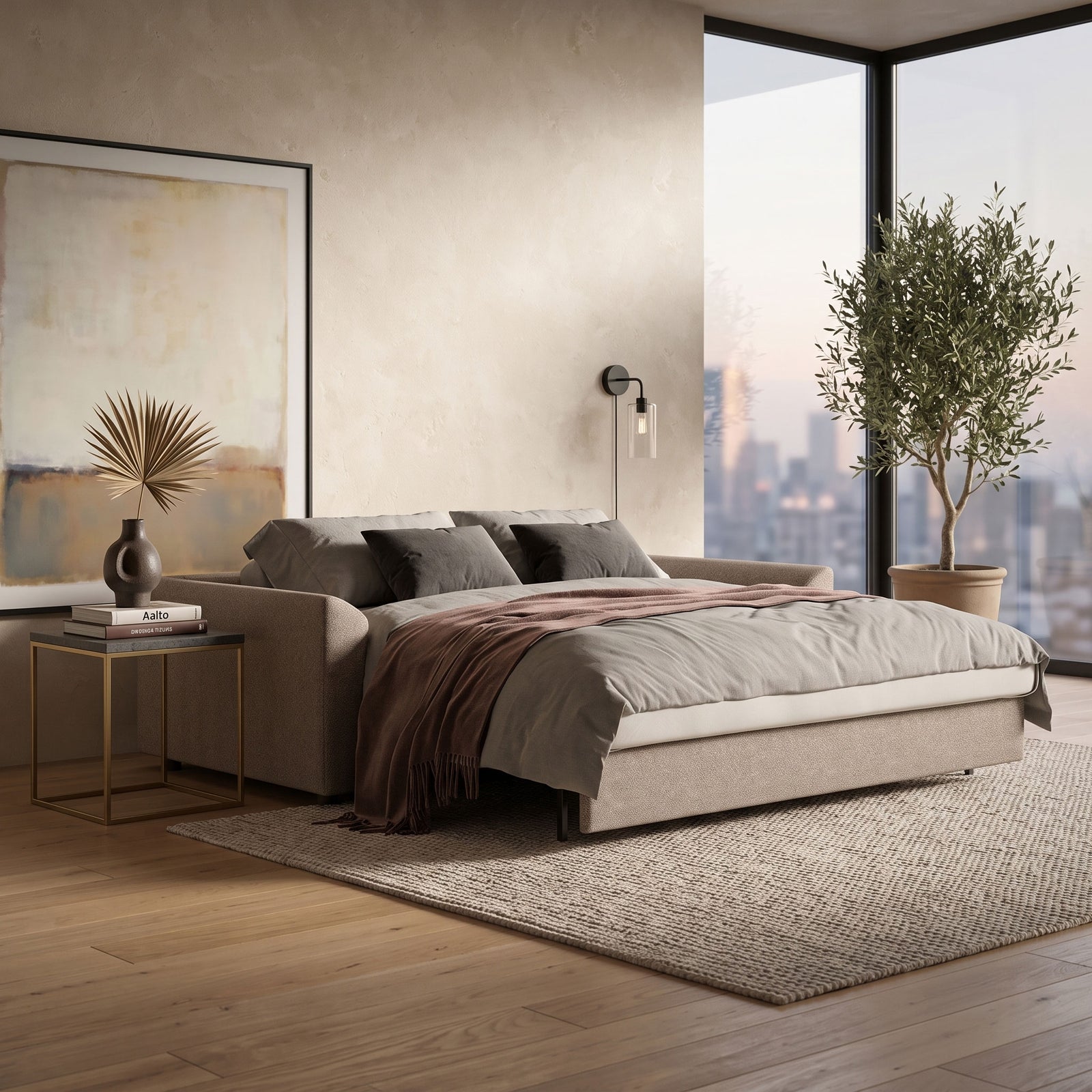 Noah Sleeper Sofa - Wicker