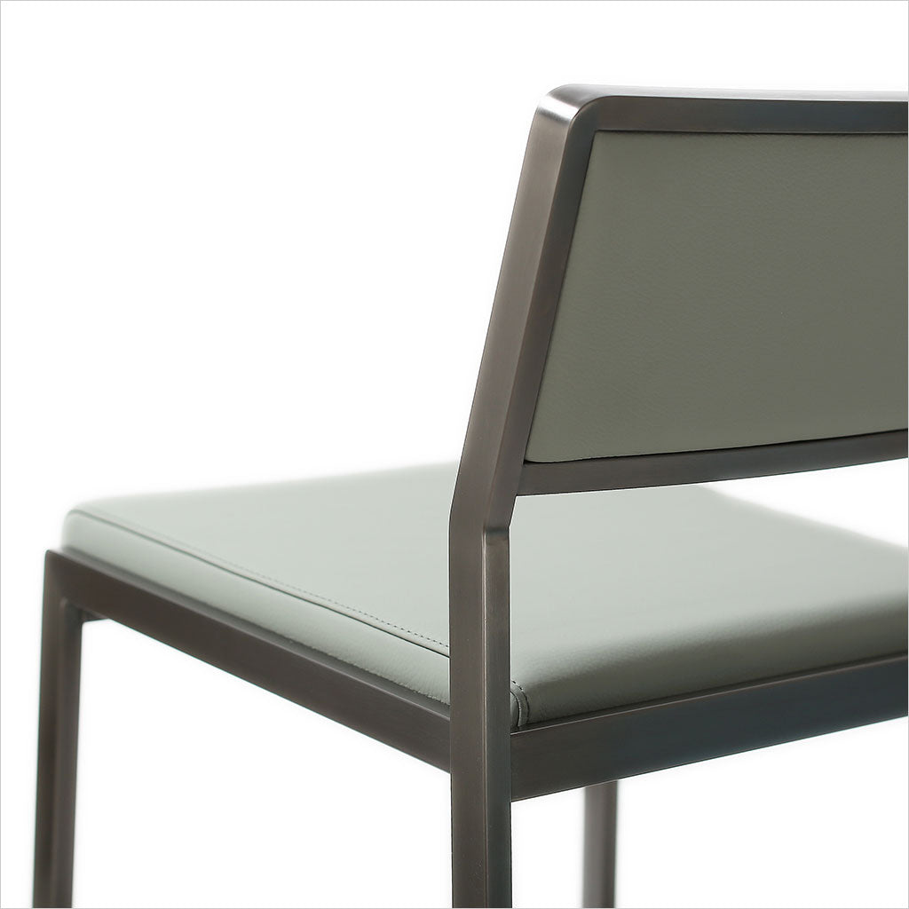 Florence Counter Stool - Grey-Blue w/ Gun Metal