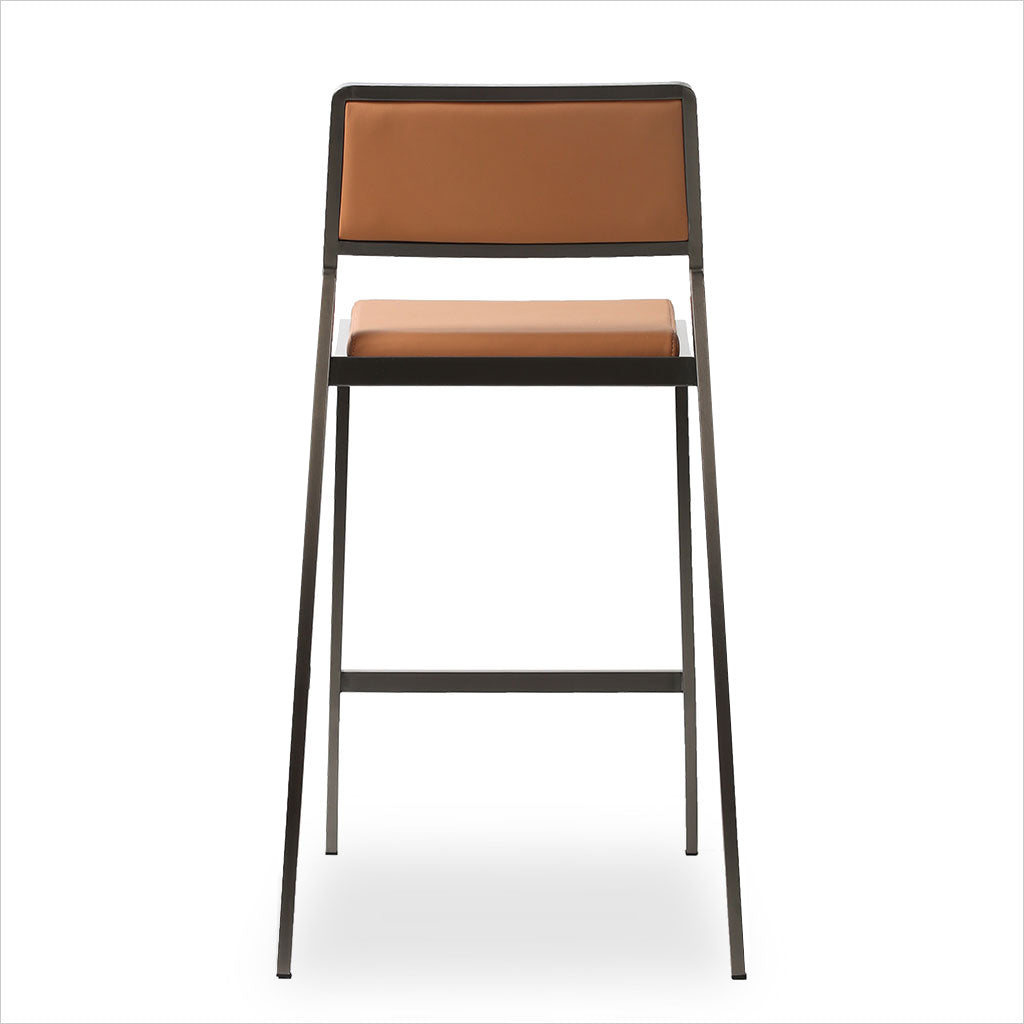 Florence Counter Stool - Sandy Brown w/ Gun Metal