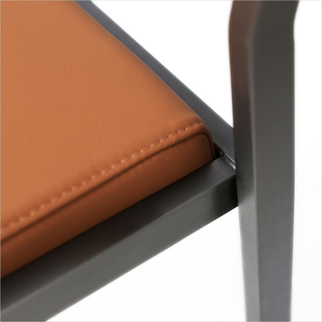 Florence Counter Stool - Sandy Brown w/ Gun Metal