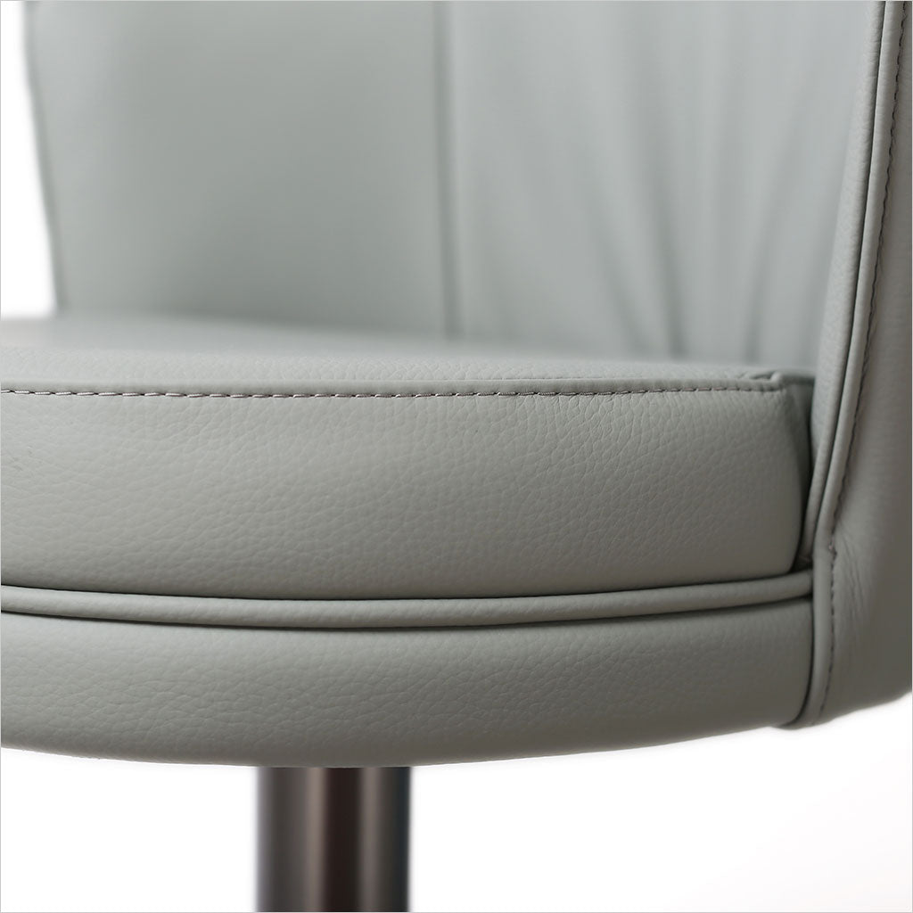 Manta Barstool - Grey-Blue w/ Gun Metal