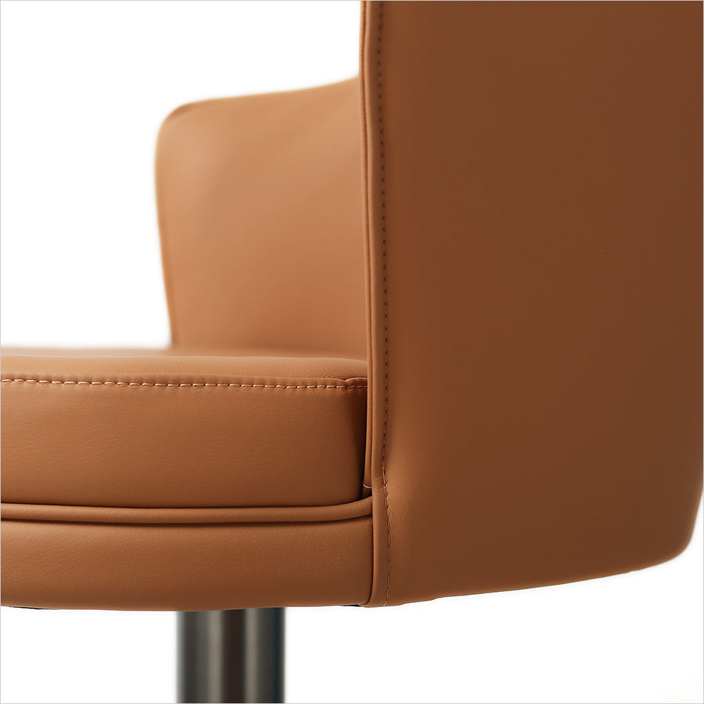 Manta Barstool - Sandy Brown w/ Gun Metal