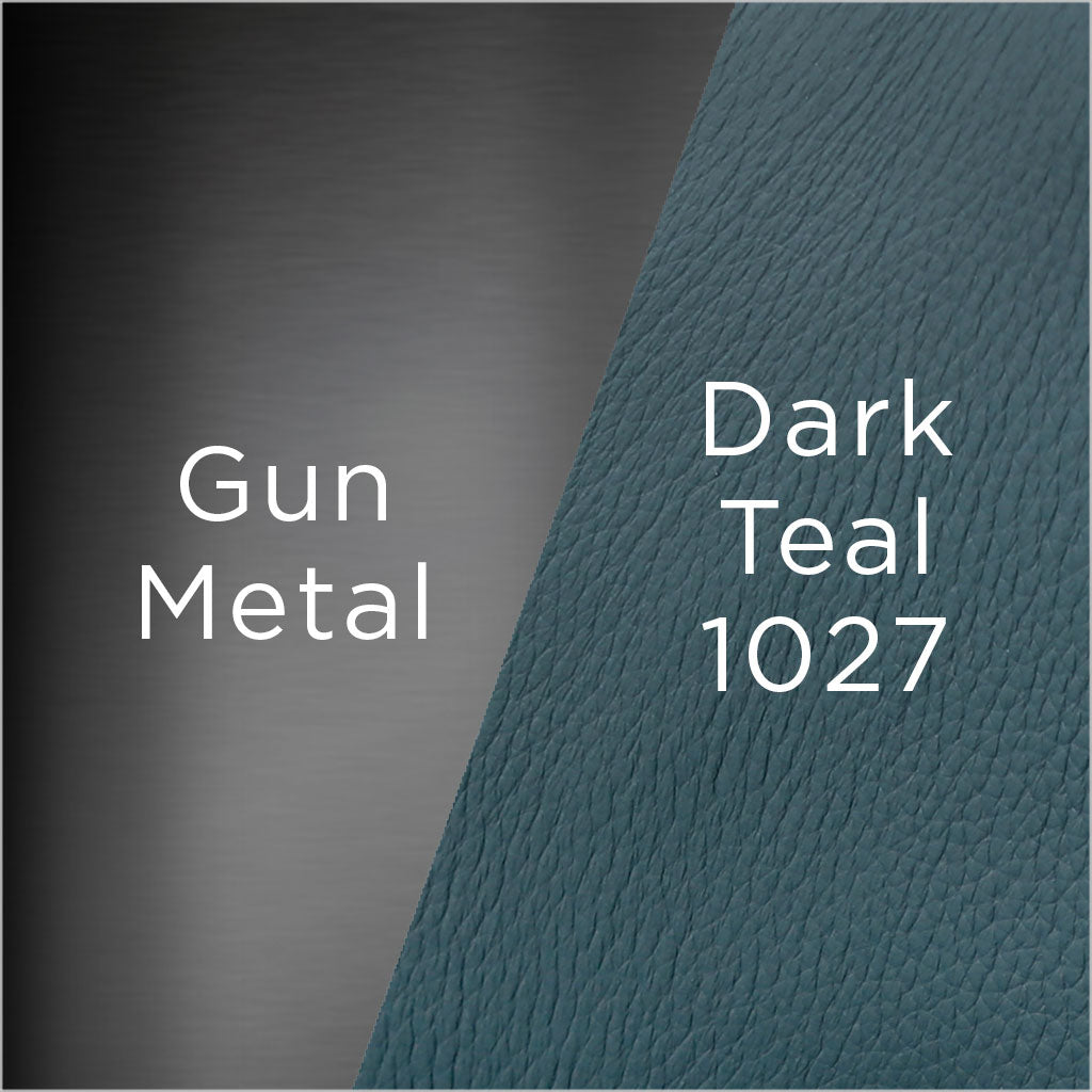 Manta Barstool - Dark Teal w/ Gun Metal