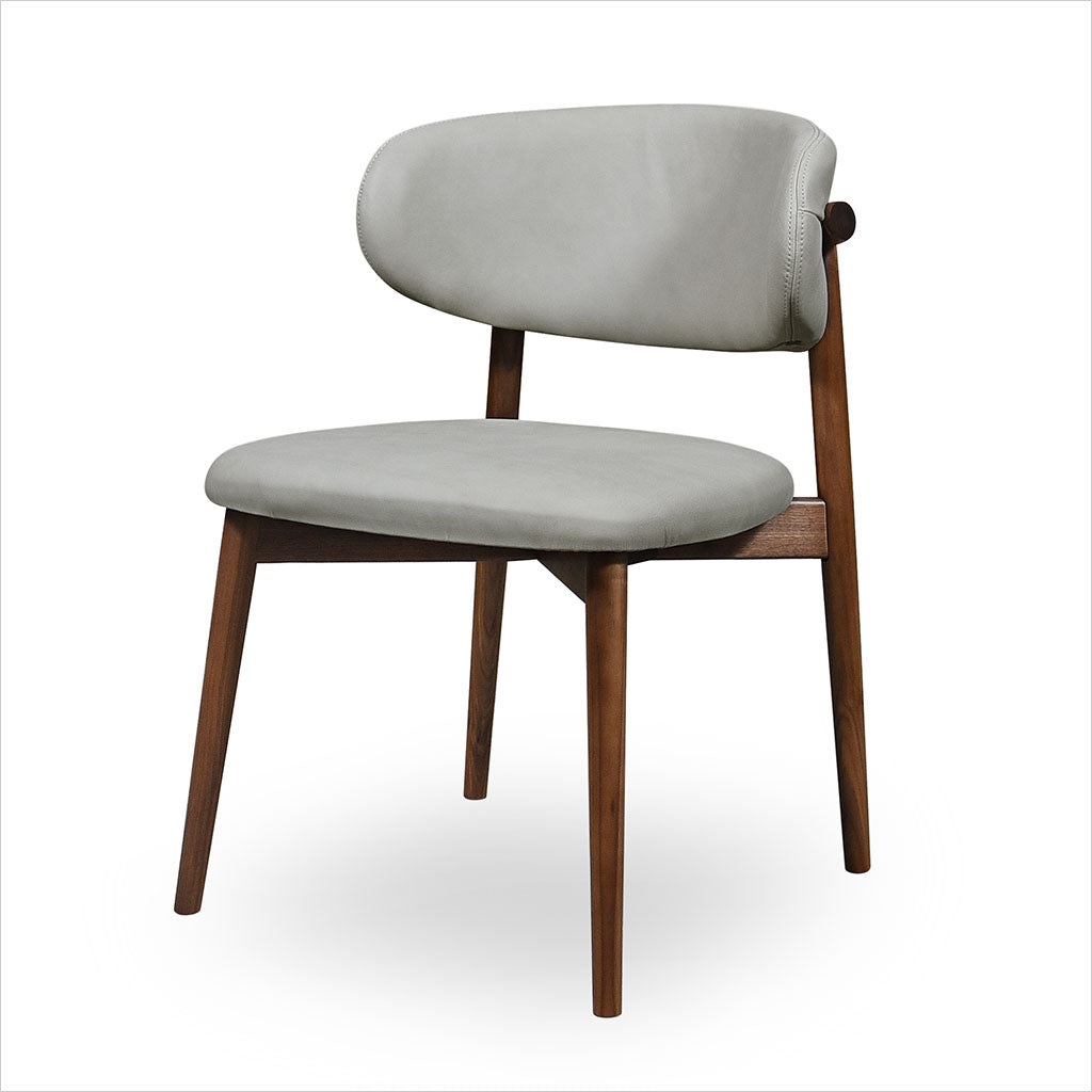 Maria Dining Chair - Light Stone - Walnut