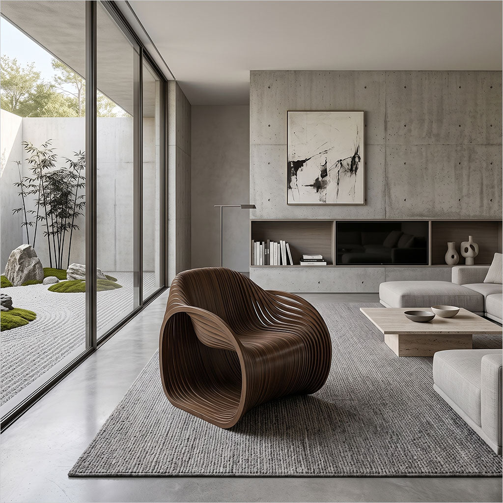 Flow Lounge Chair - Dark Walnut