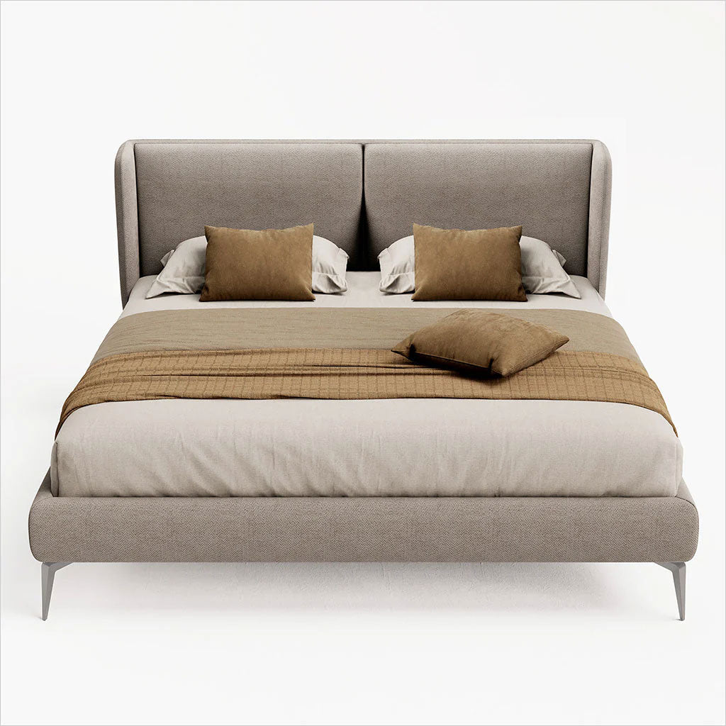 Aston Bed with Fixed Headboard - Grey - Scan Design | Modern and ...