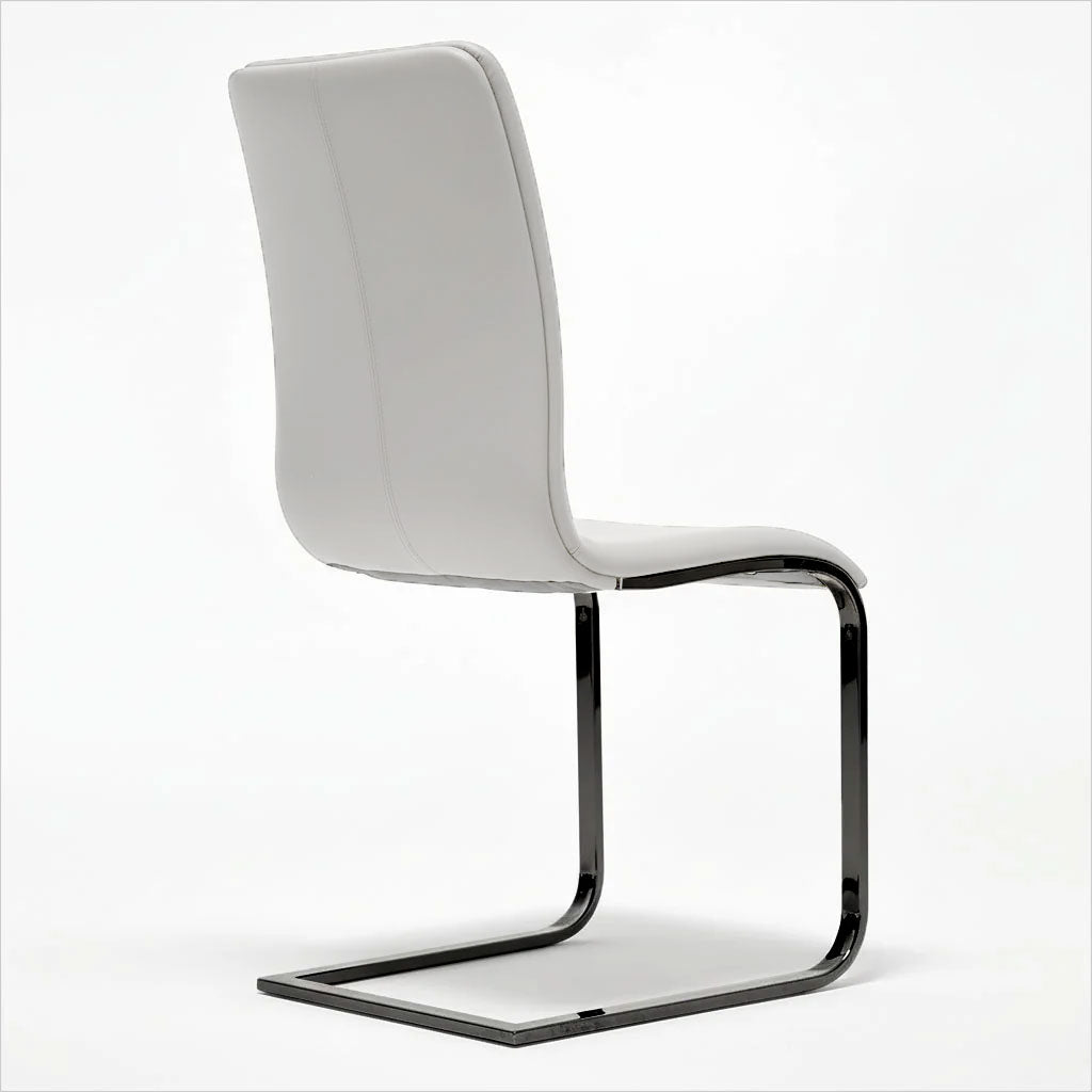 Anika Dining Chair - Ice with Black Chrome
