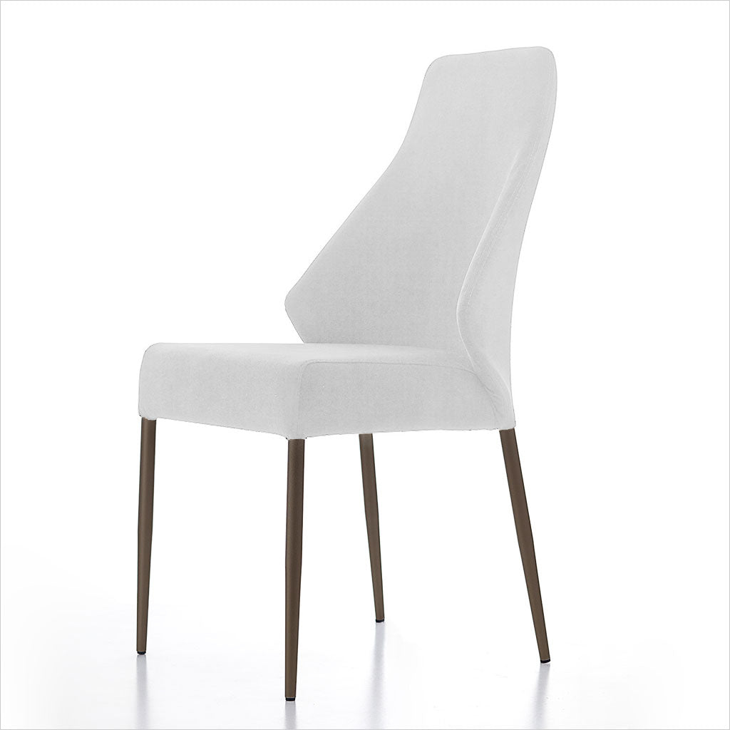Bruno Dining Chair - White Fabric