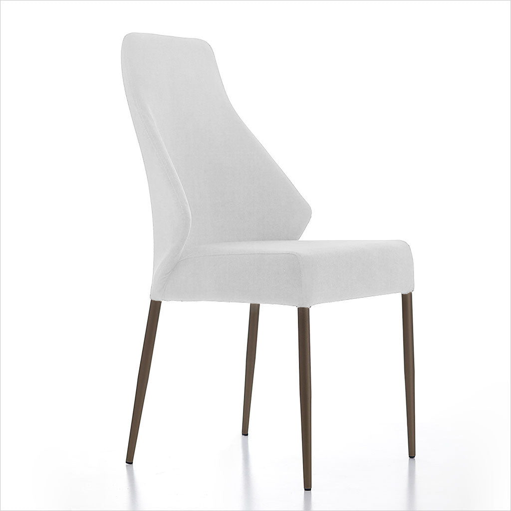 Bruno Dining Chair - White Fabric