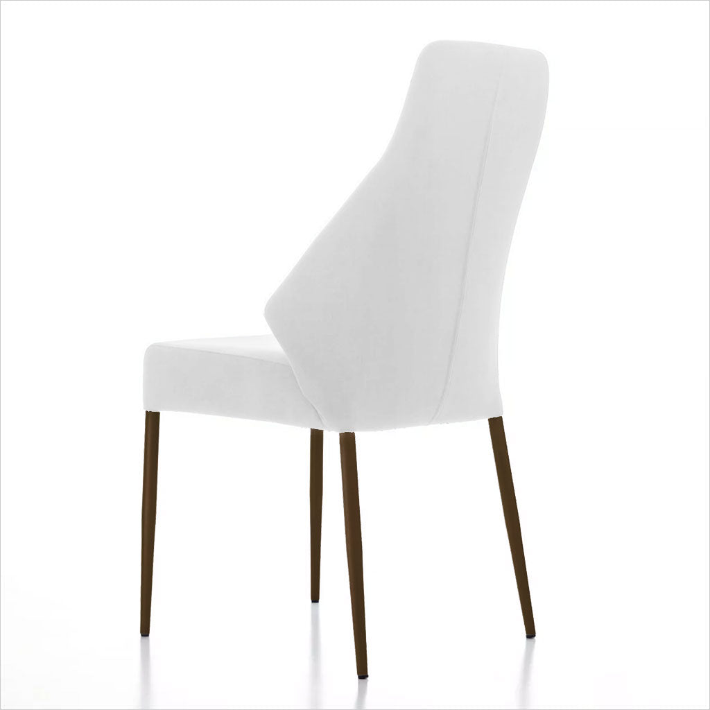 Bruno Dining Chair - White Fabric