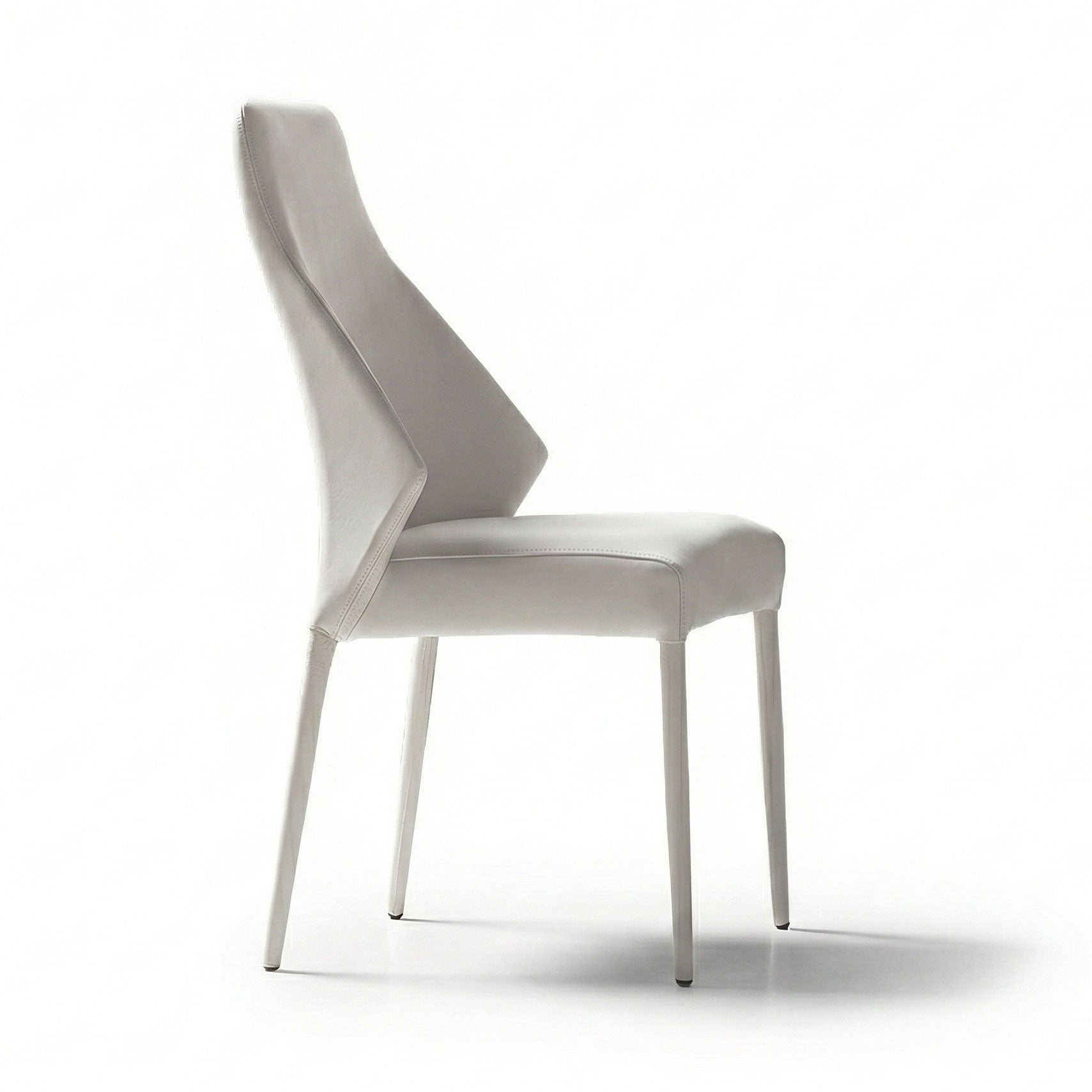 Bruno Dining Chair - White Leather