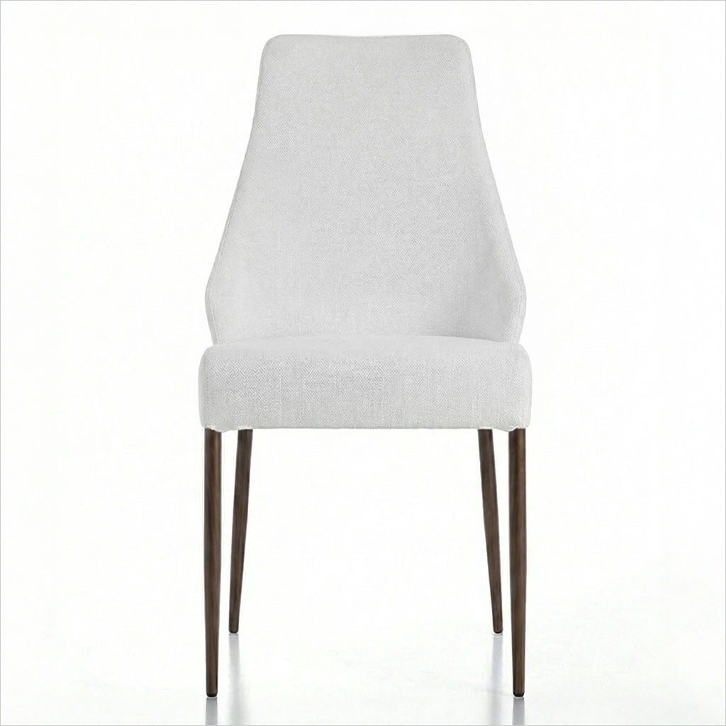 Bruno Dining Chair - White Fabric