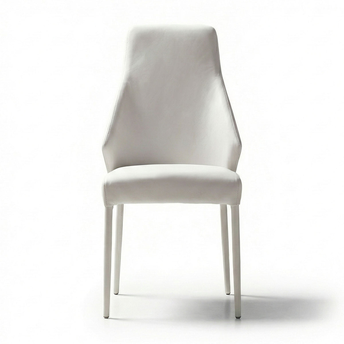 Bruno Dining Chair - White Leather