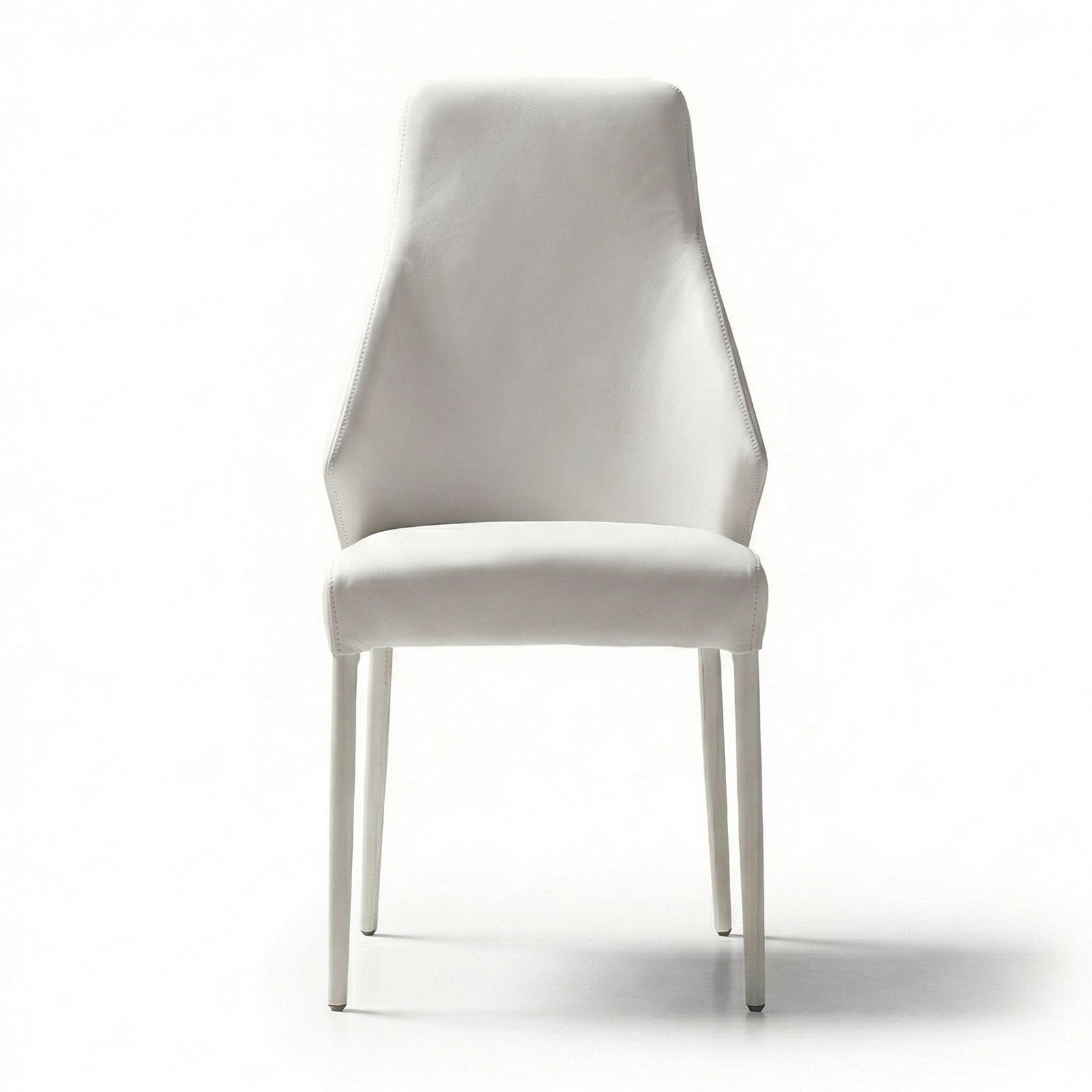 Bruno Dining Chair - White Leather