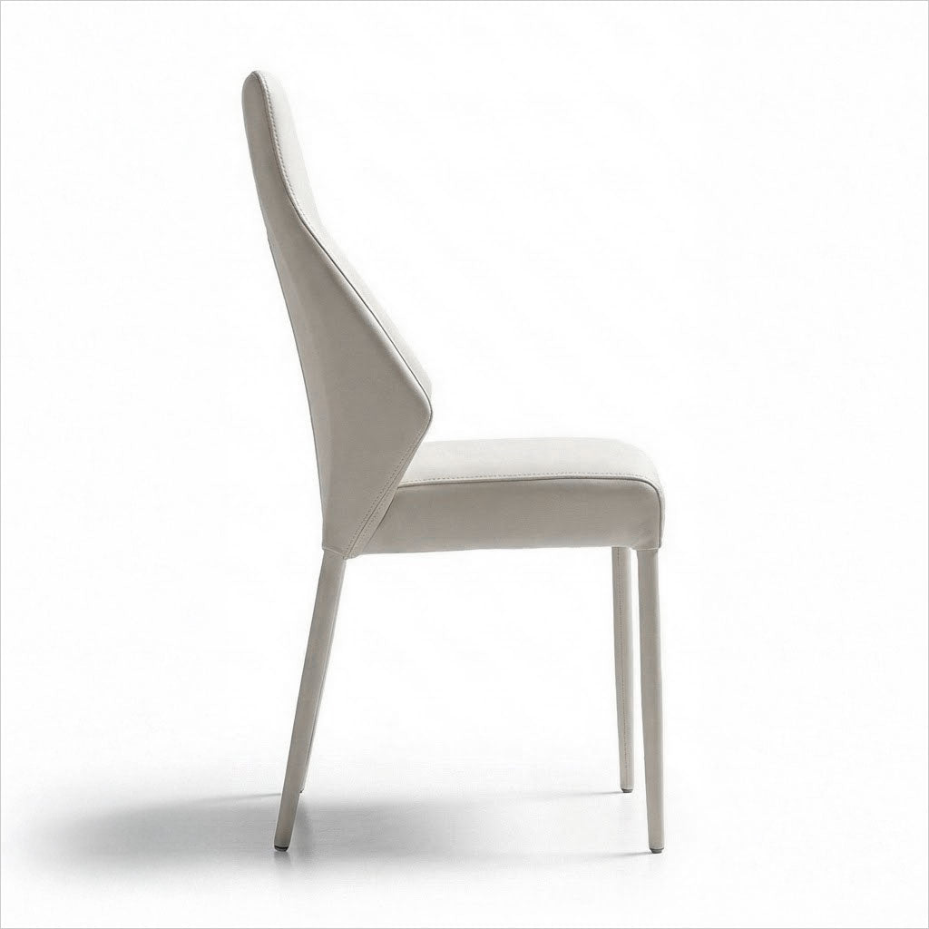Bruno Dining Chair - White Leather