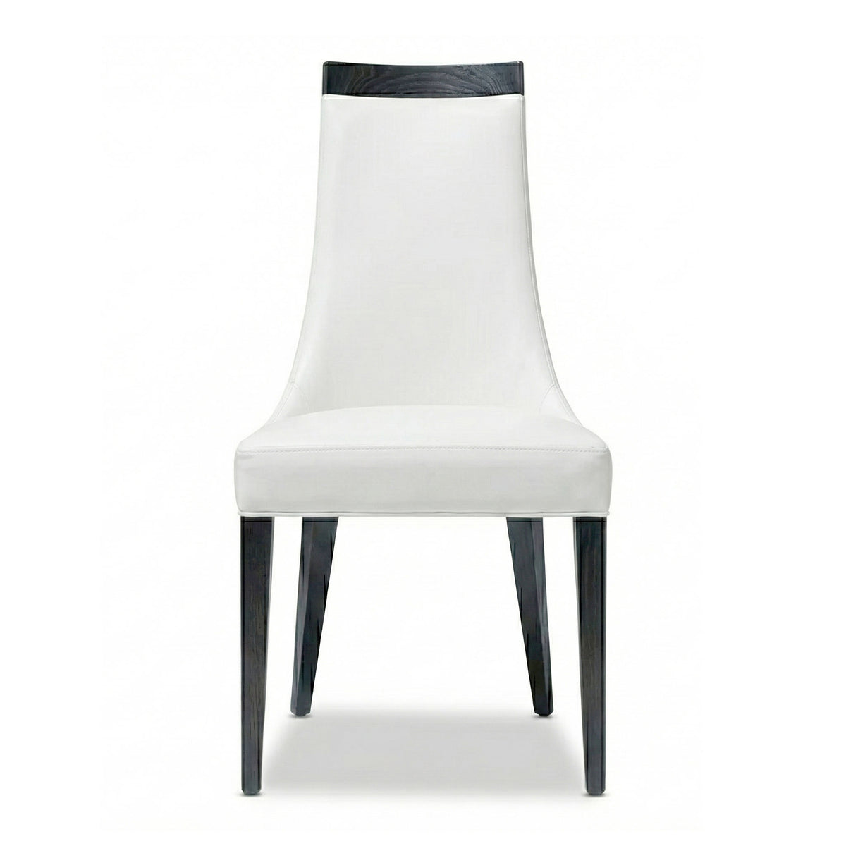 Scanone Dining Chair - White Eco-pele and Wenge