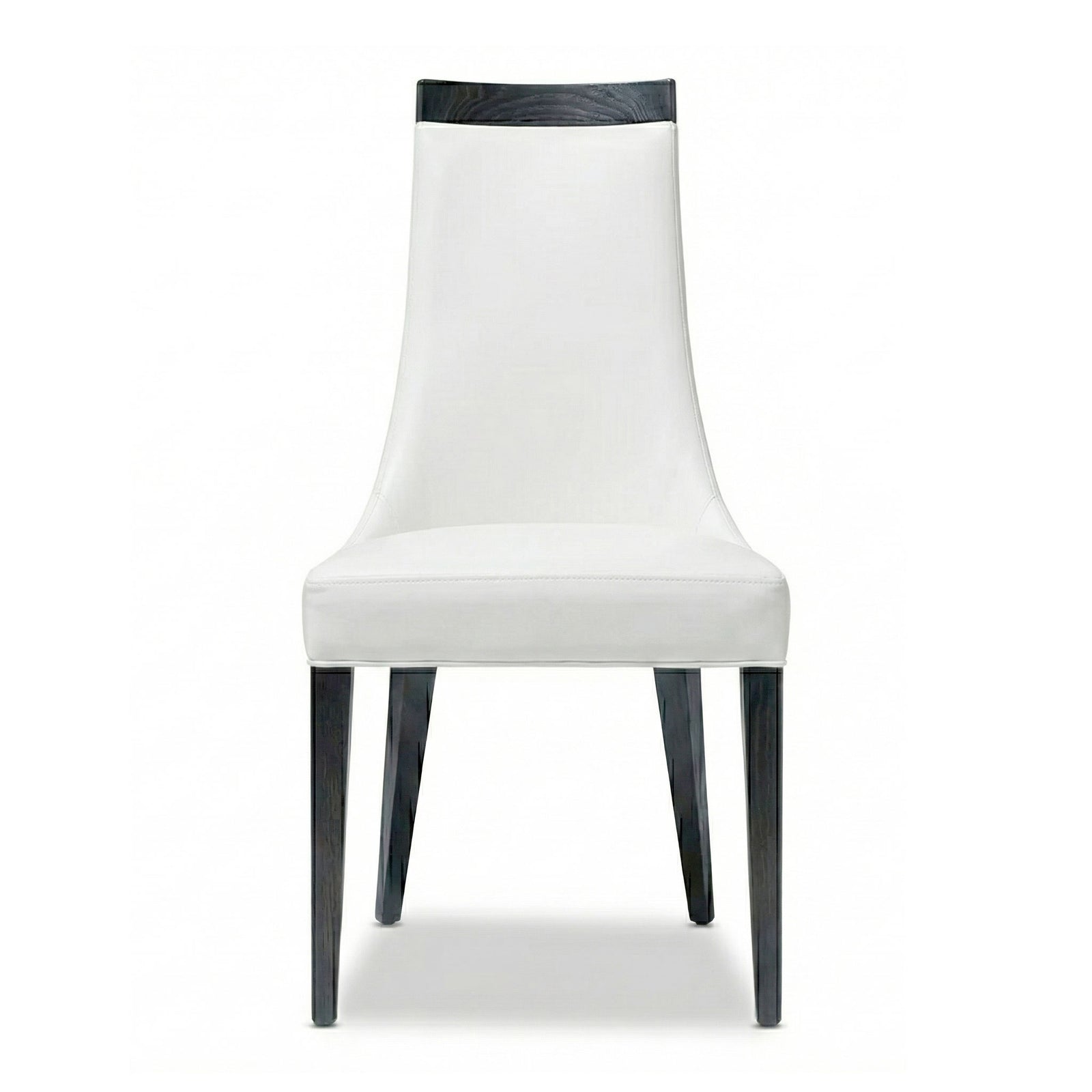Scanone Dining Chair - White Eco-pele and Wenge