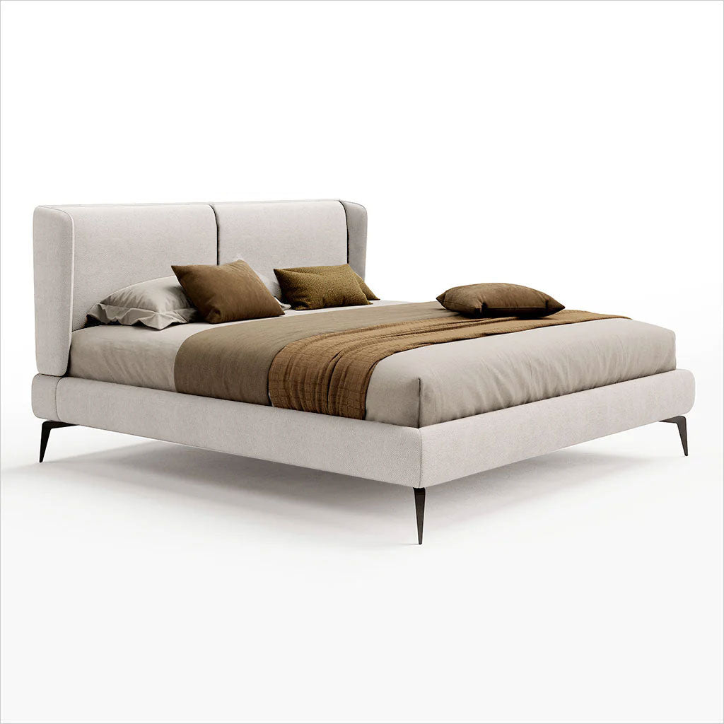 Aston Bed with Fixed Headboard - White