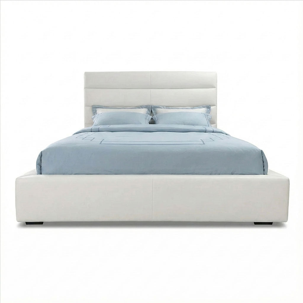 Abaco Leather Bed - White