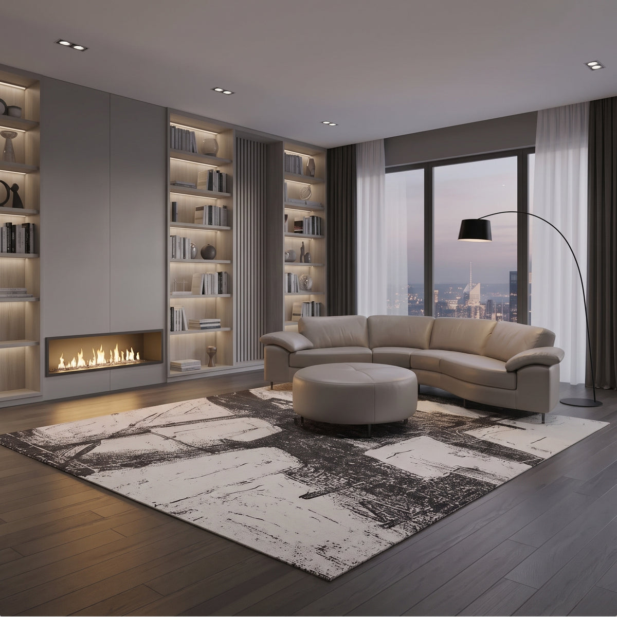 Hudson Ottoman - Stone