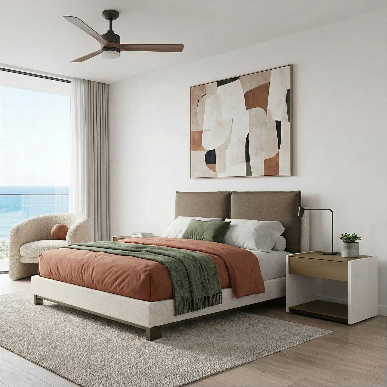 king bed with adjustable headrests