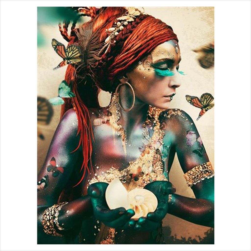 Woman with Butterflies