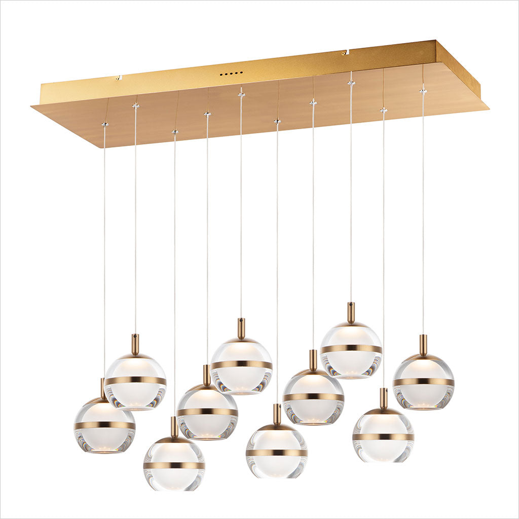 Swank 10-Light Linear Pendant