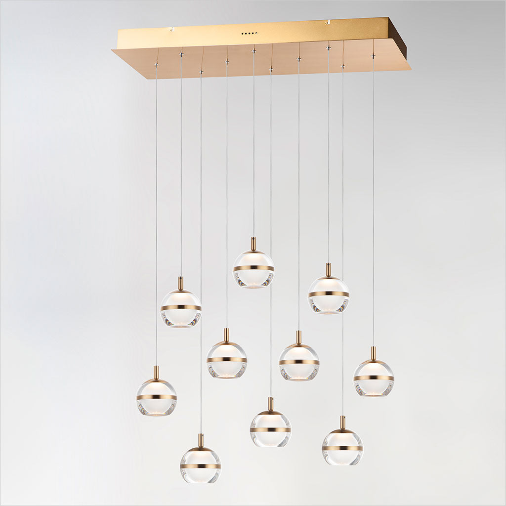 Swank 10-Light Linear Pendant