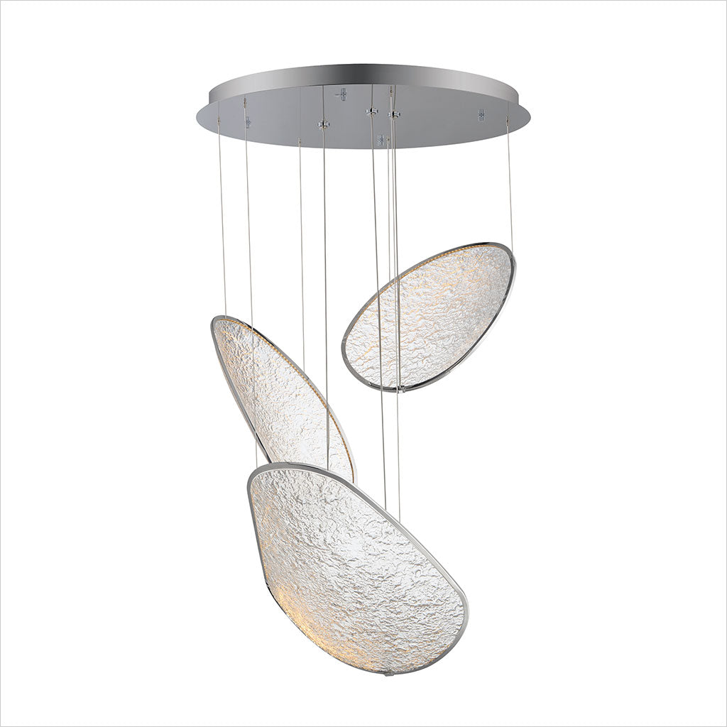 Moonscapes 3-Light Pendant - Polished Chrome