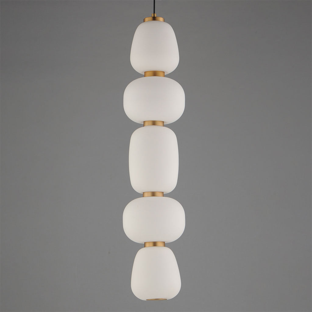Soji LED Pendant - Black with Gold